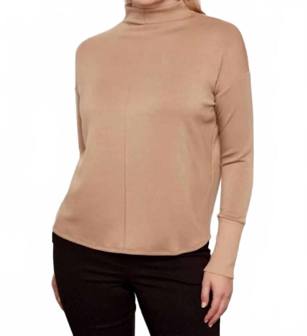 NEW ILTM long sleeve turtleneck top in latte